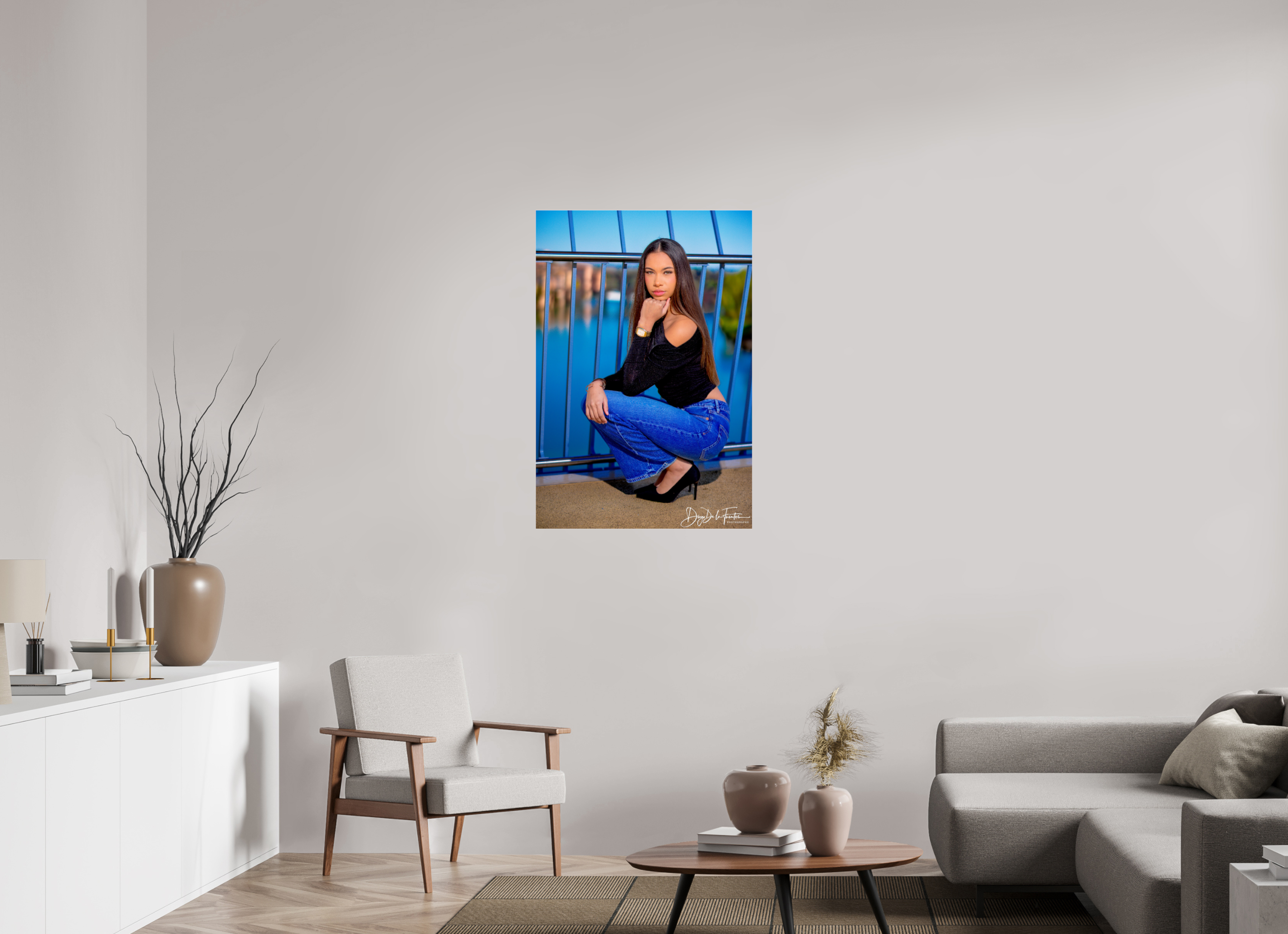 70 x 103 cm, Diego De la Fuintes Photographe Perspective Bleue : Portrait Contemporain par Diego De la Fuintes