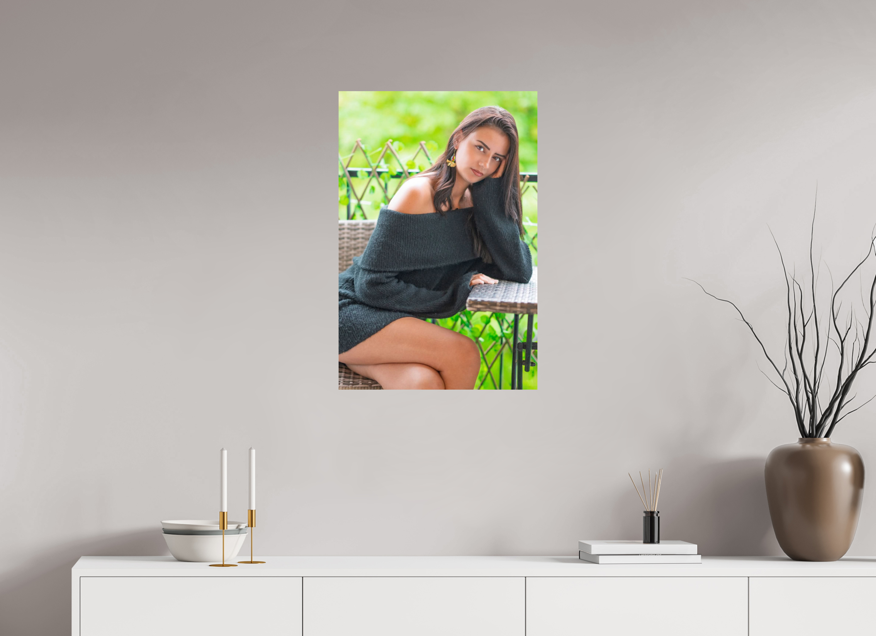50 x 75 cm, Diego De la Fuintes Le Regard Pensif