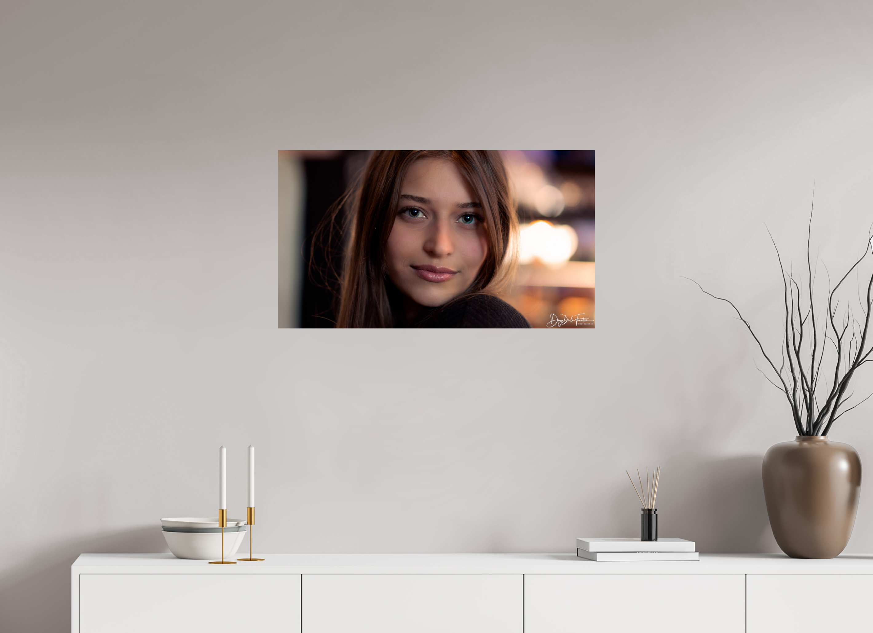 80 x 45 cm, Diego De la Fuintes Regard Captivant