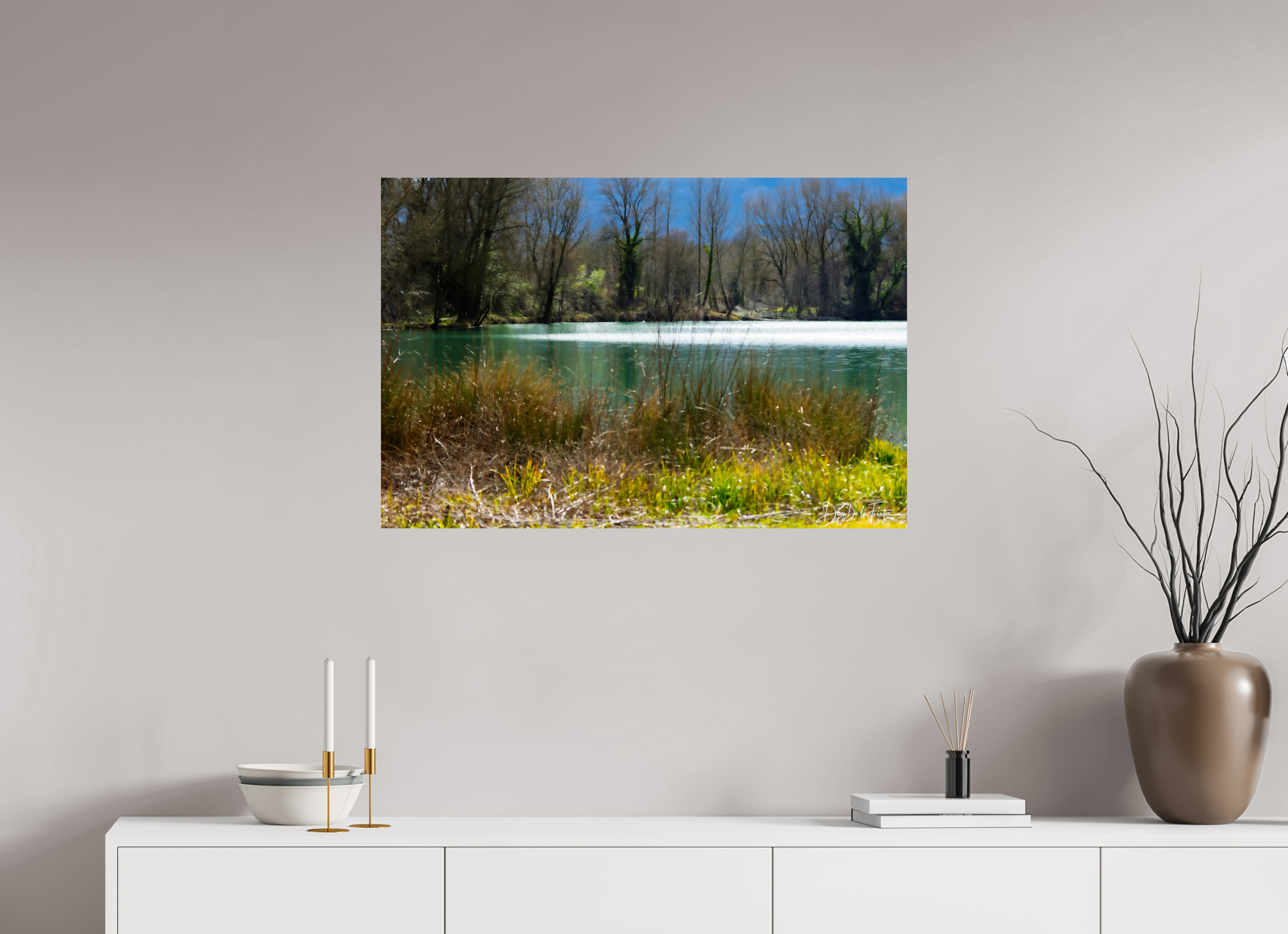 90 x 60 cm, Diego De la Fuintes Lac vert