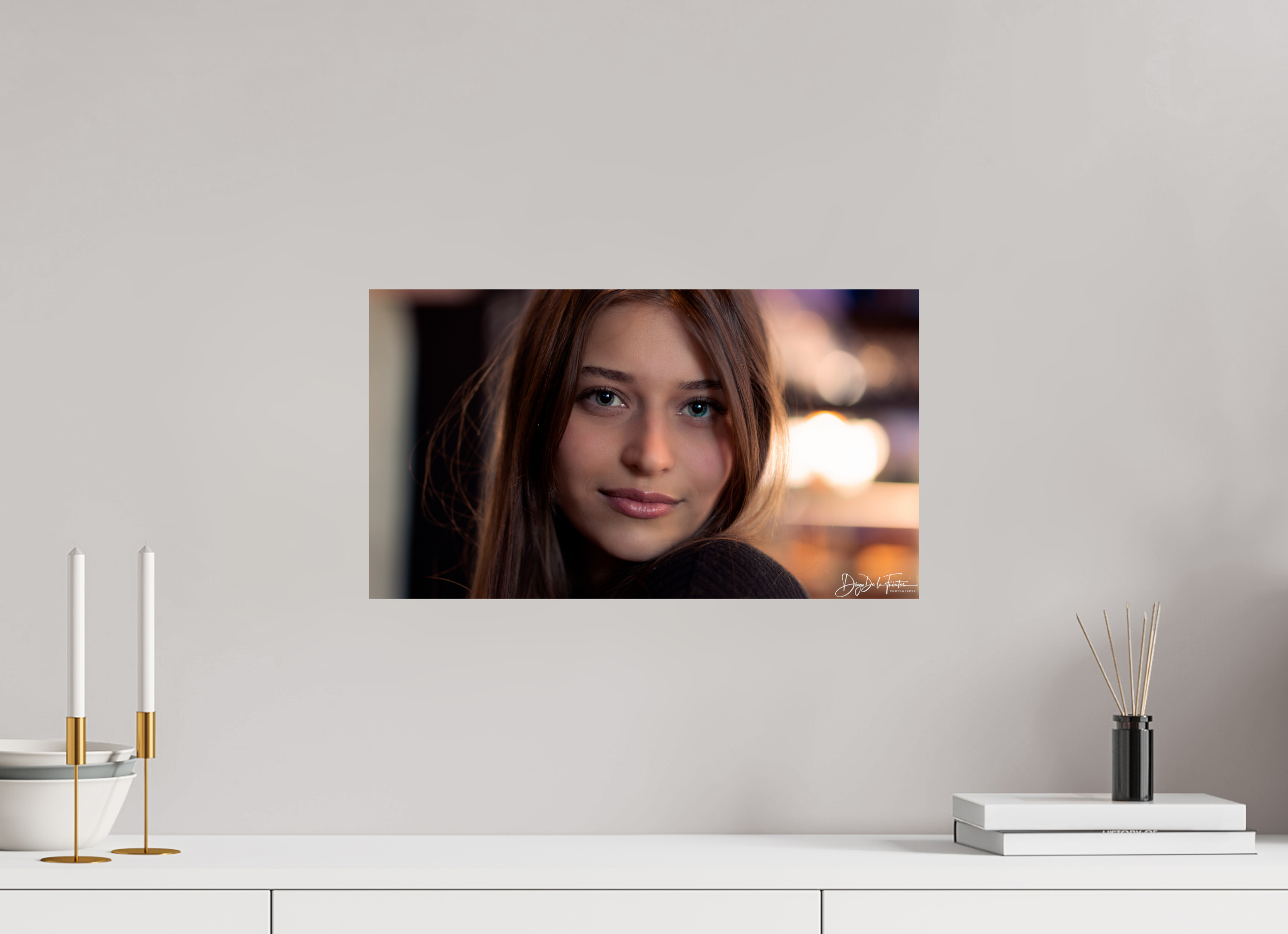 48 x 27 cm, Diego De la Fuintes Regard Captivant