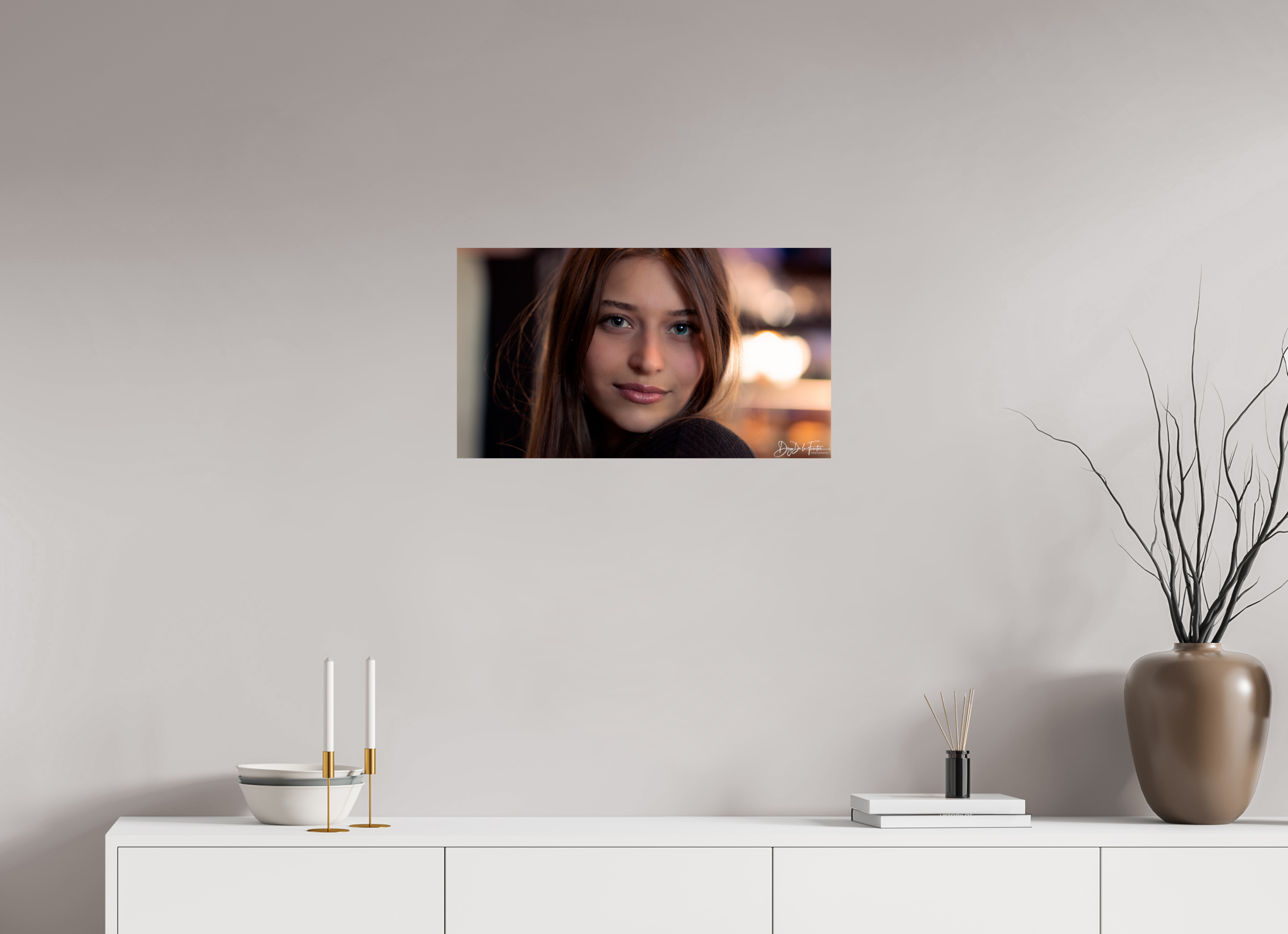 64 x 36 cm, Diego De la Fuintes Regard Captivant