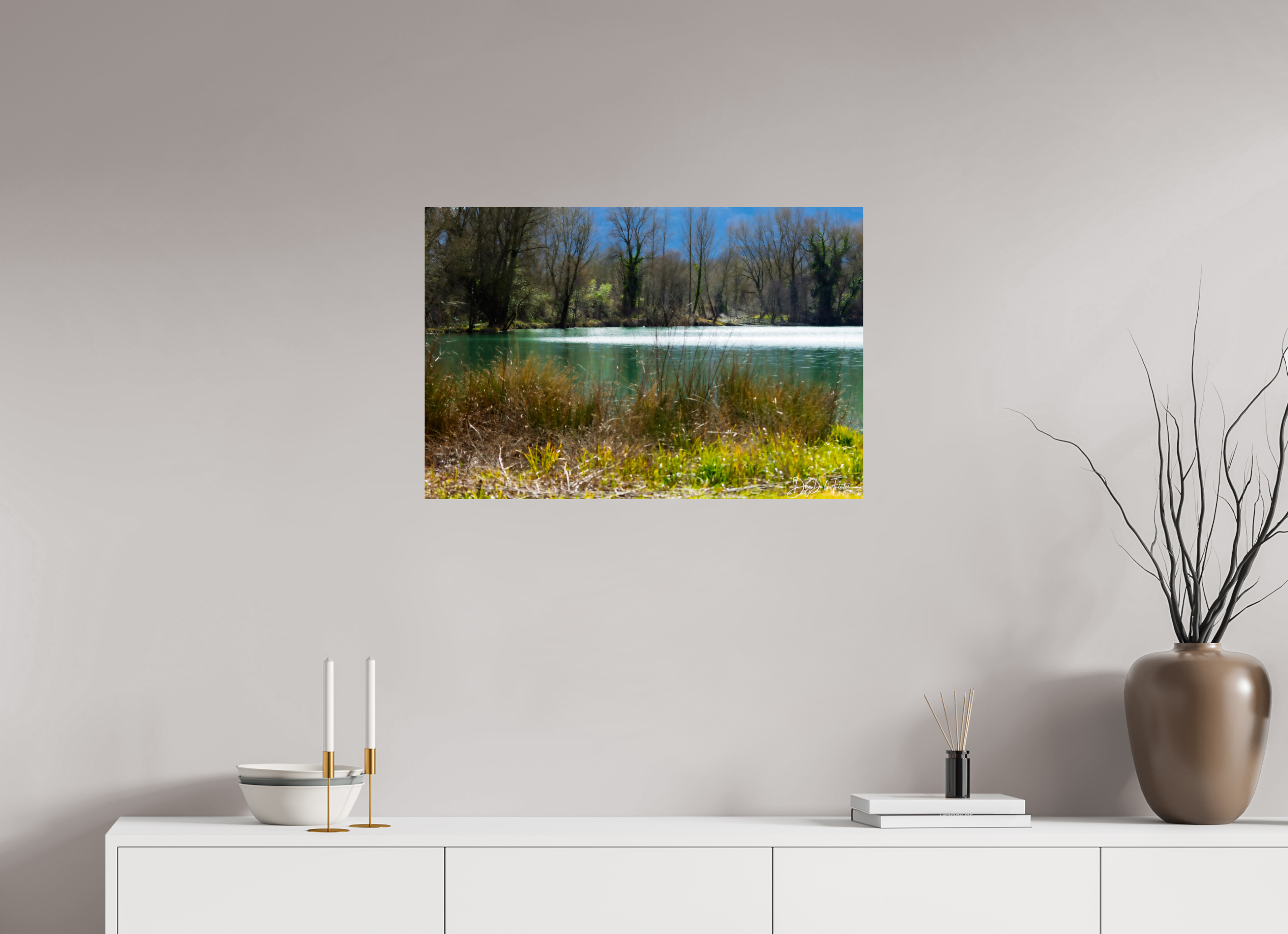 75 x 50 cm, Diego De la Fuintes Lac vert