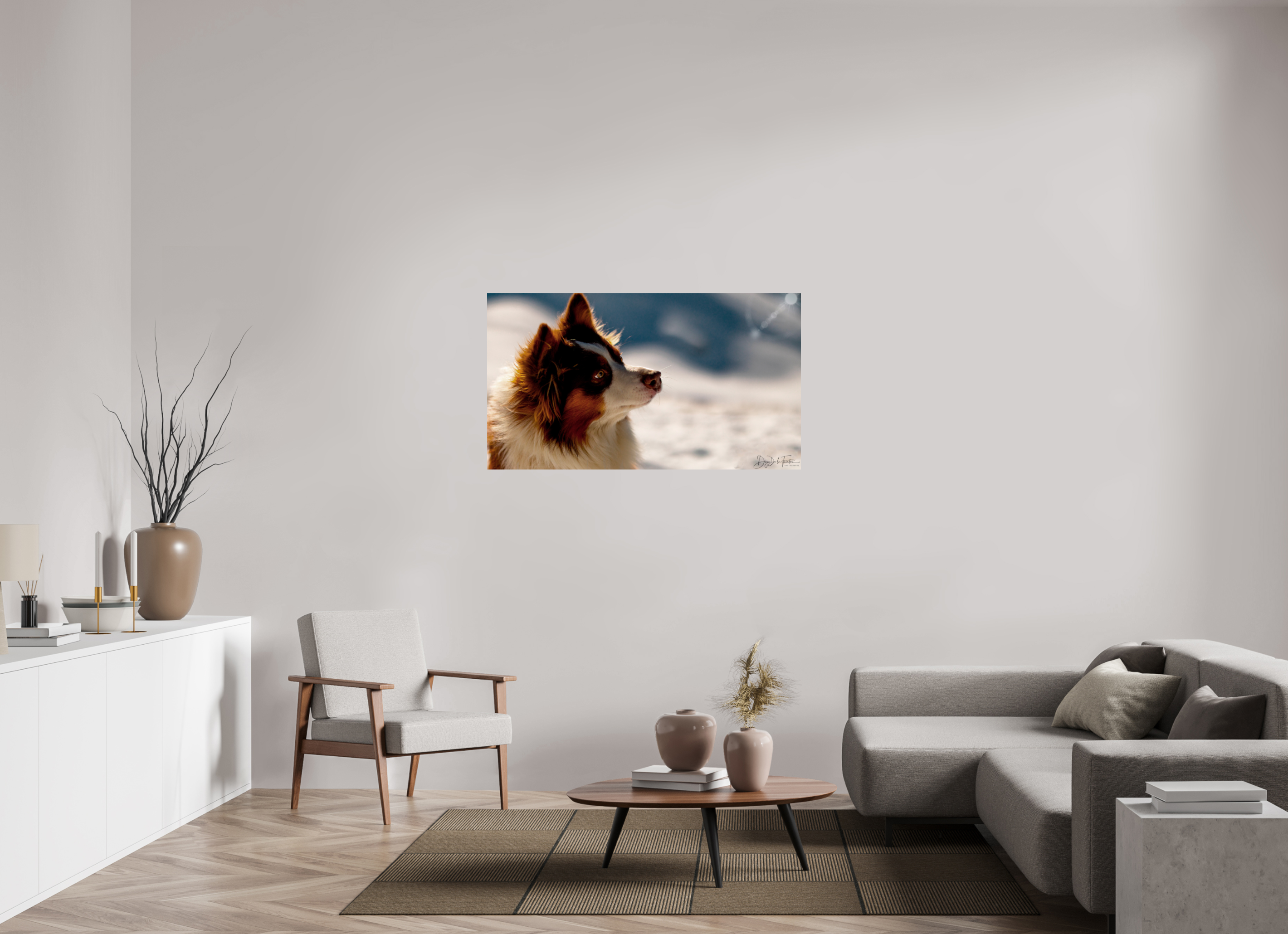 128 x 72 cm, Diego De la Fuintes Tableau Photographique Canin