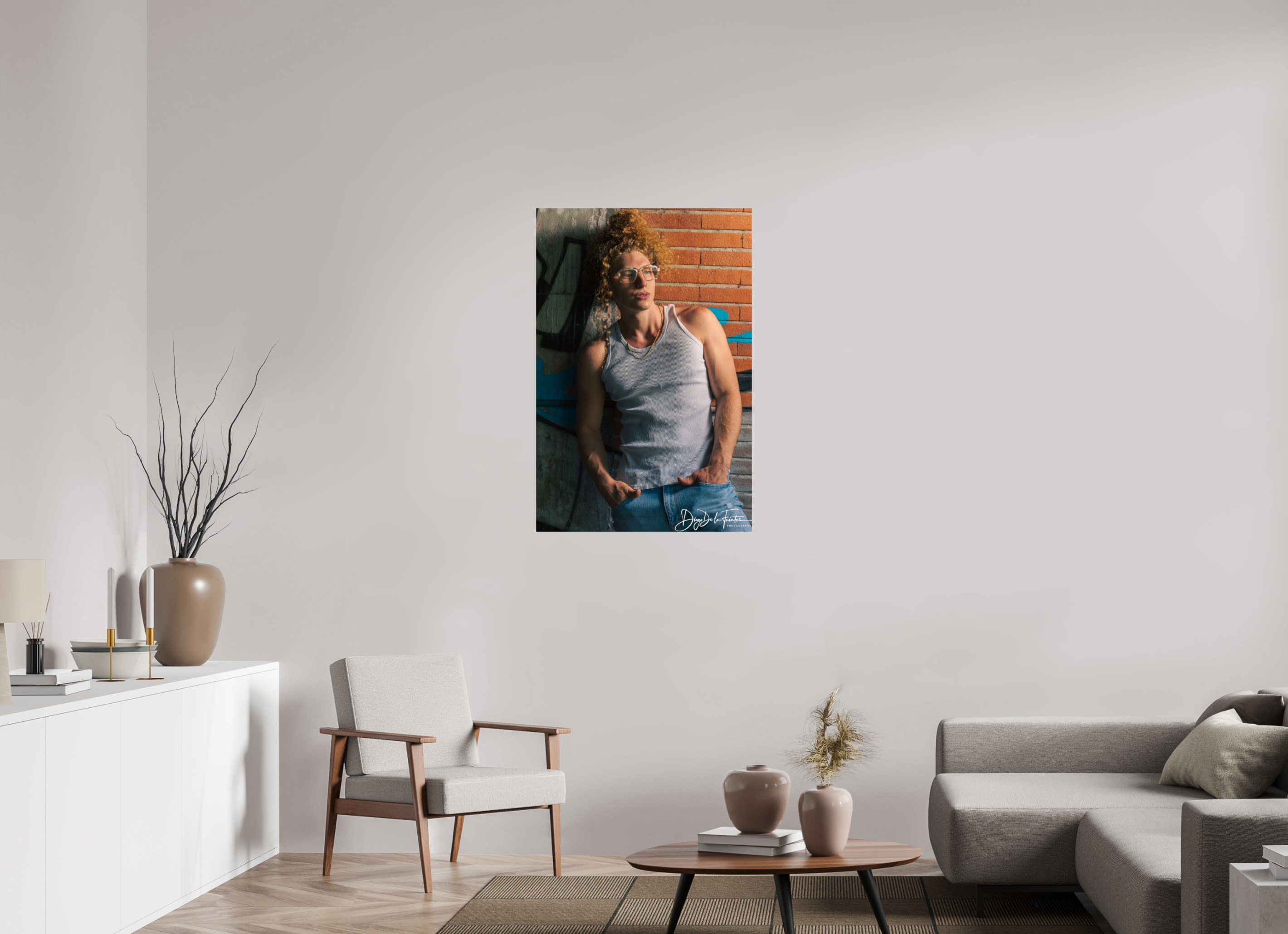 70 x 105 cm, Photo Print On Fuji Crystal DP II Portrait Urbain sur Briques