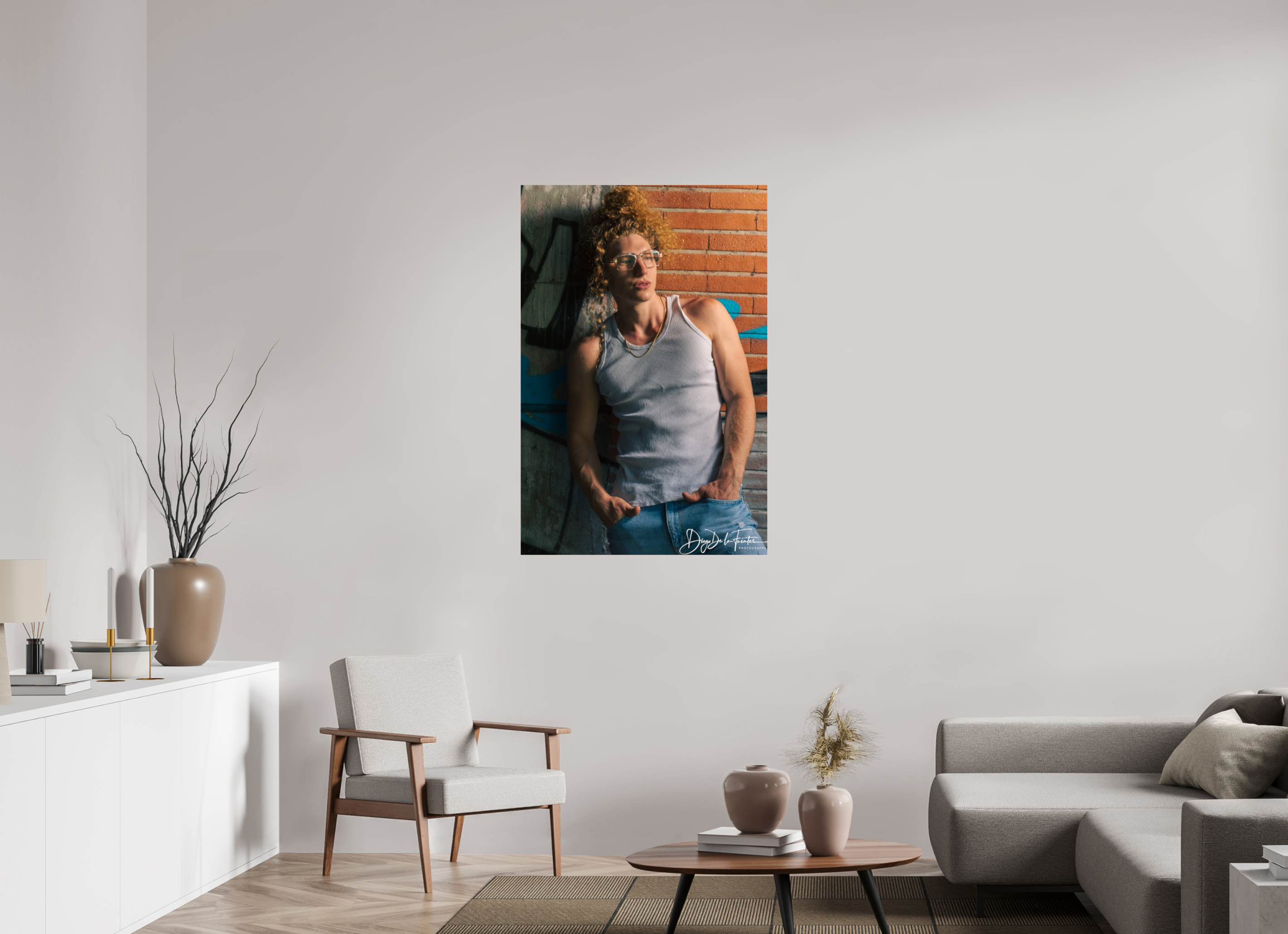 80 x 120 cm, Photo Print On Fuji Crystal DP II Portrait Urbain sur Briques