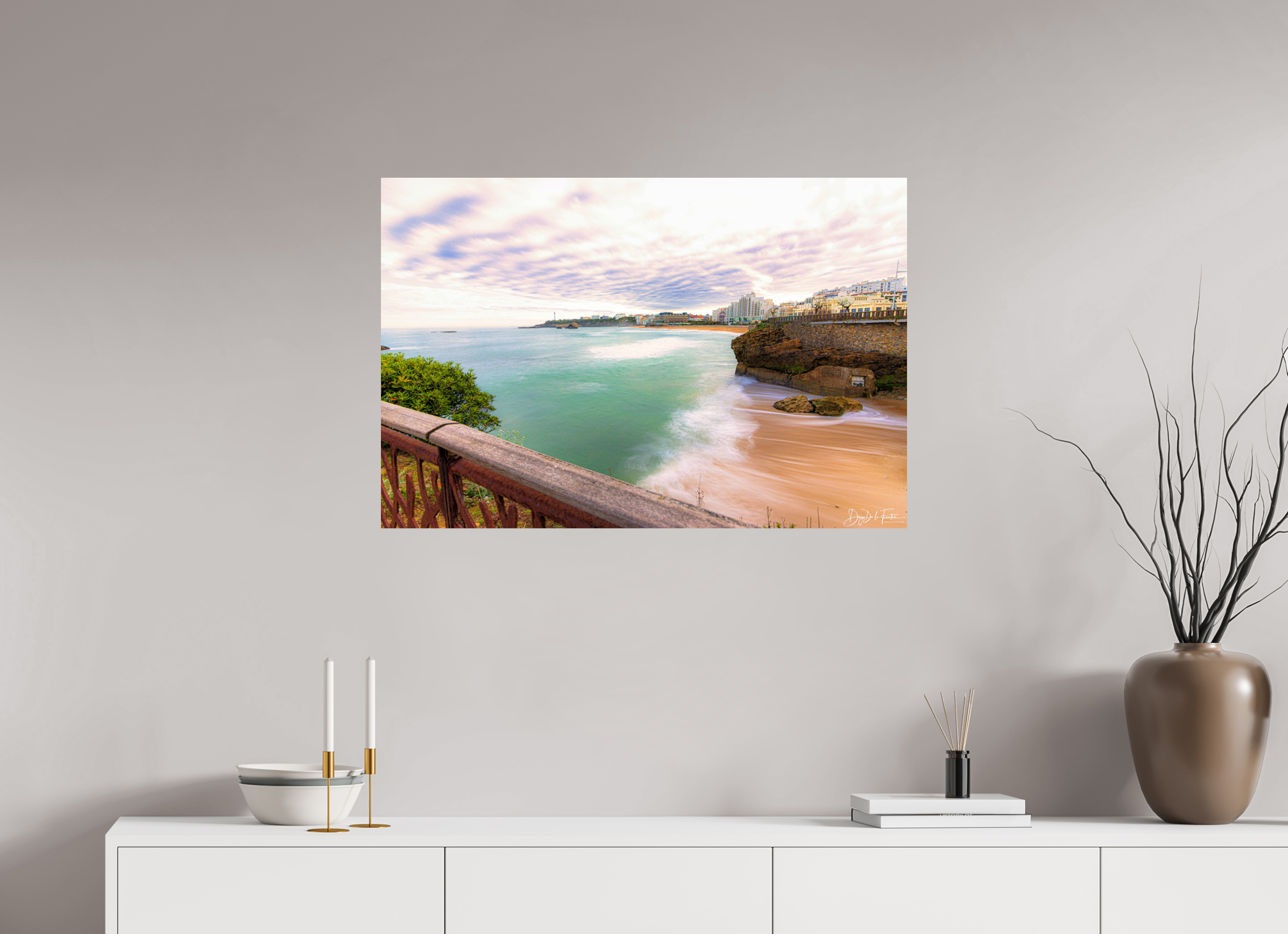 90 x 60 cm, Diego De la Fuintes Biarritz – L'Écume et l'Horizon