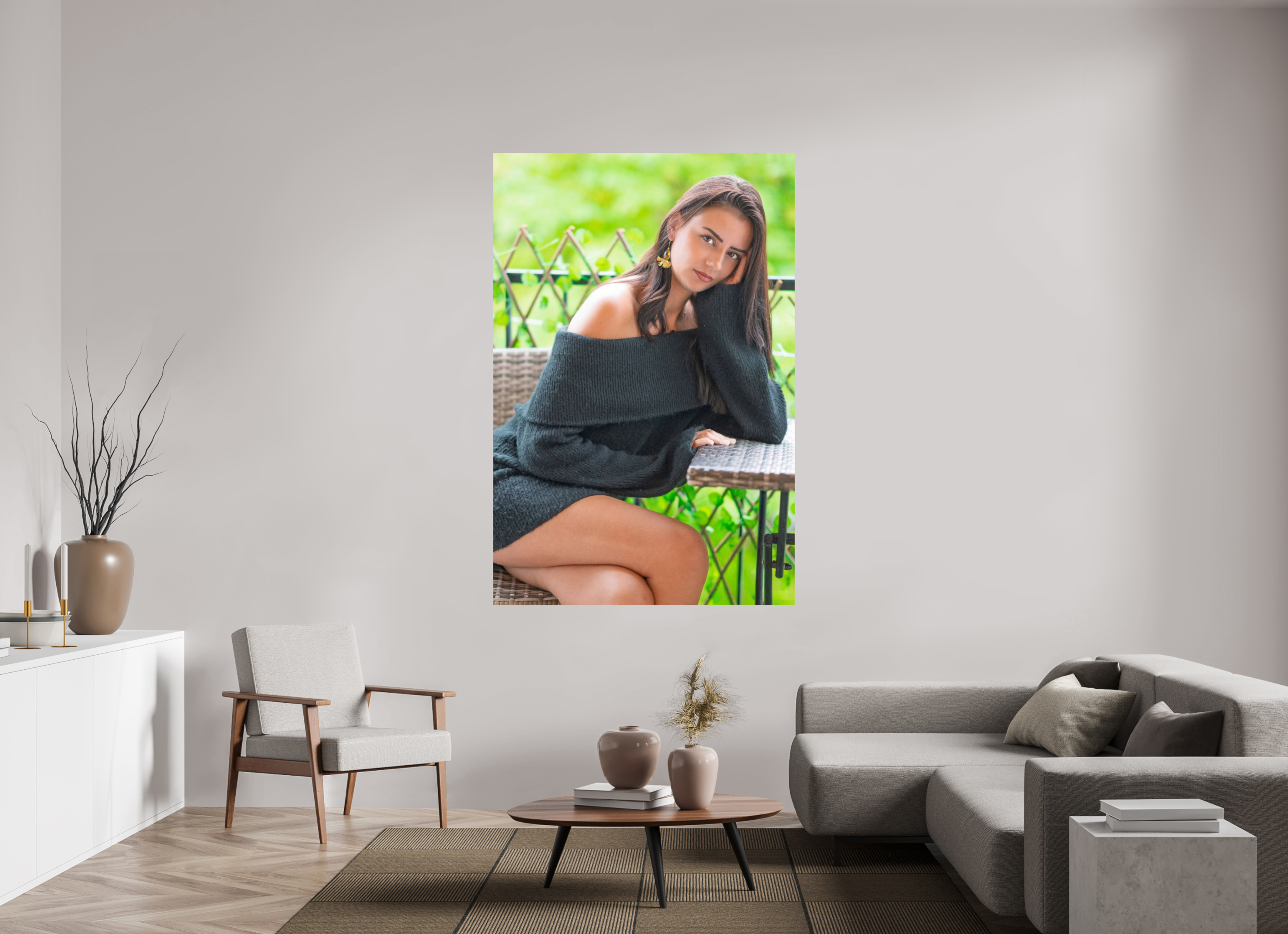 120 x 180 cm, Diego De la Fuintes Le Regard Pensif