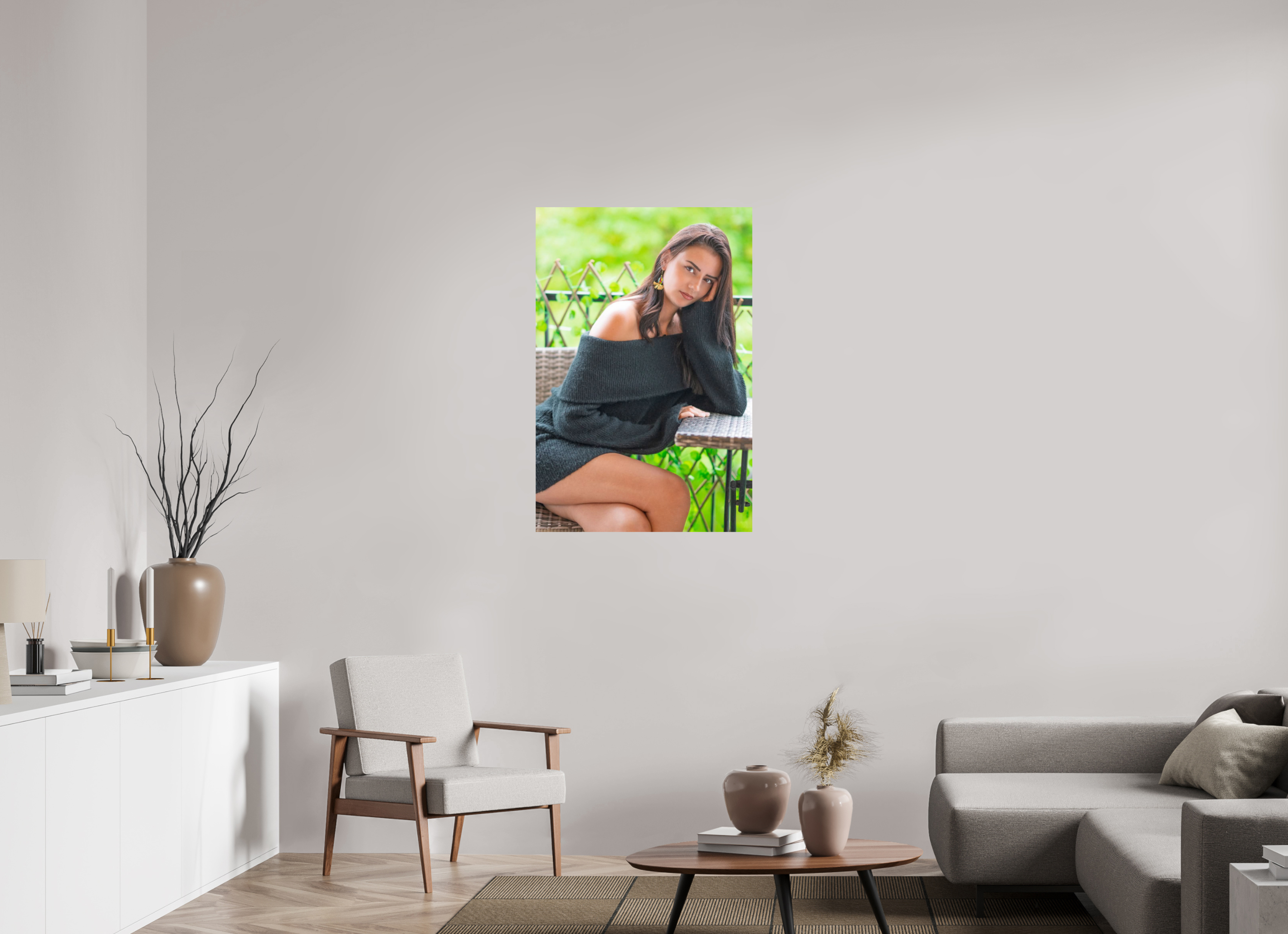 70 x 105 cm, Diego De la Fuintes Le Regard Pensif
