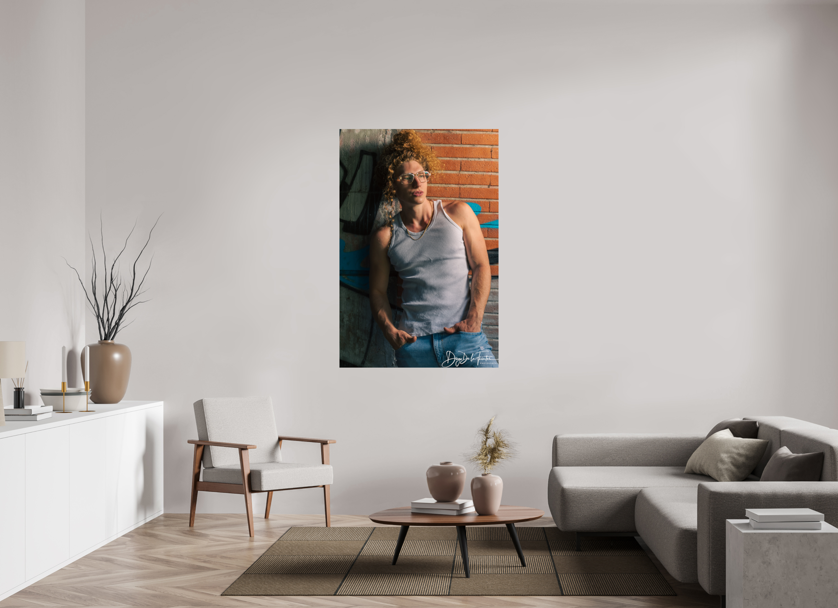 100 x 150 cm, Photo Print On Fuji Crystal DP II Portrait Urbain sur Briques
