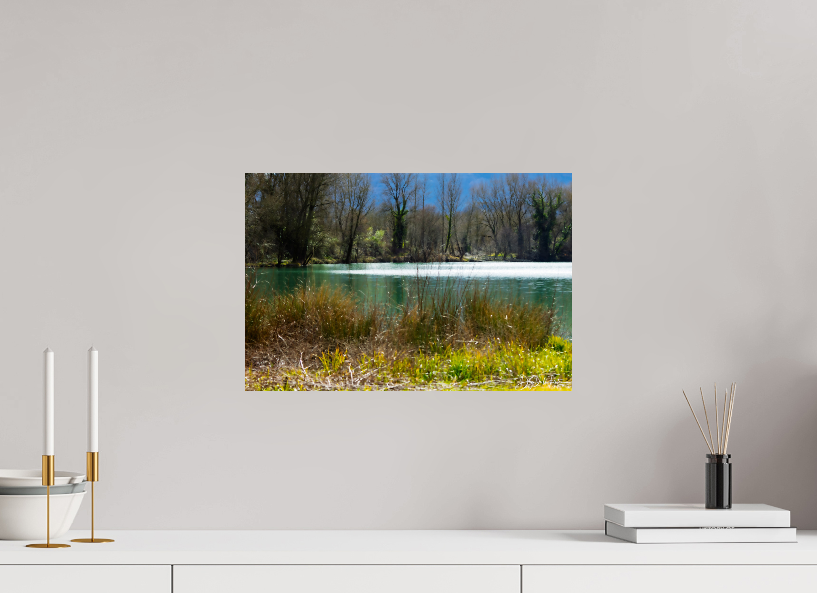45 x 30 cm, Diego De la Fuintes Lac vert
