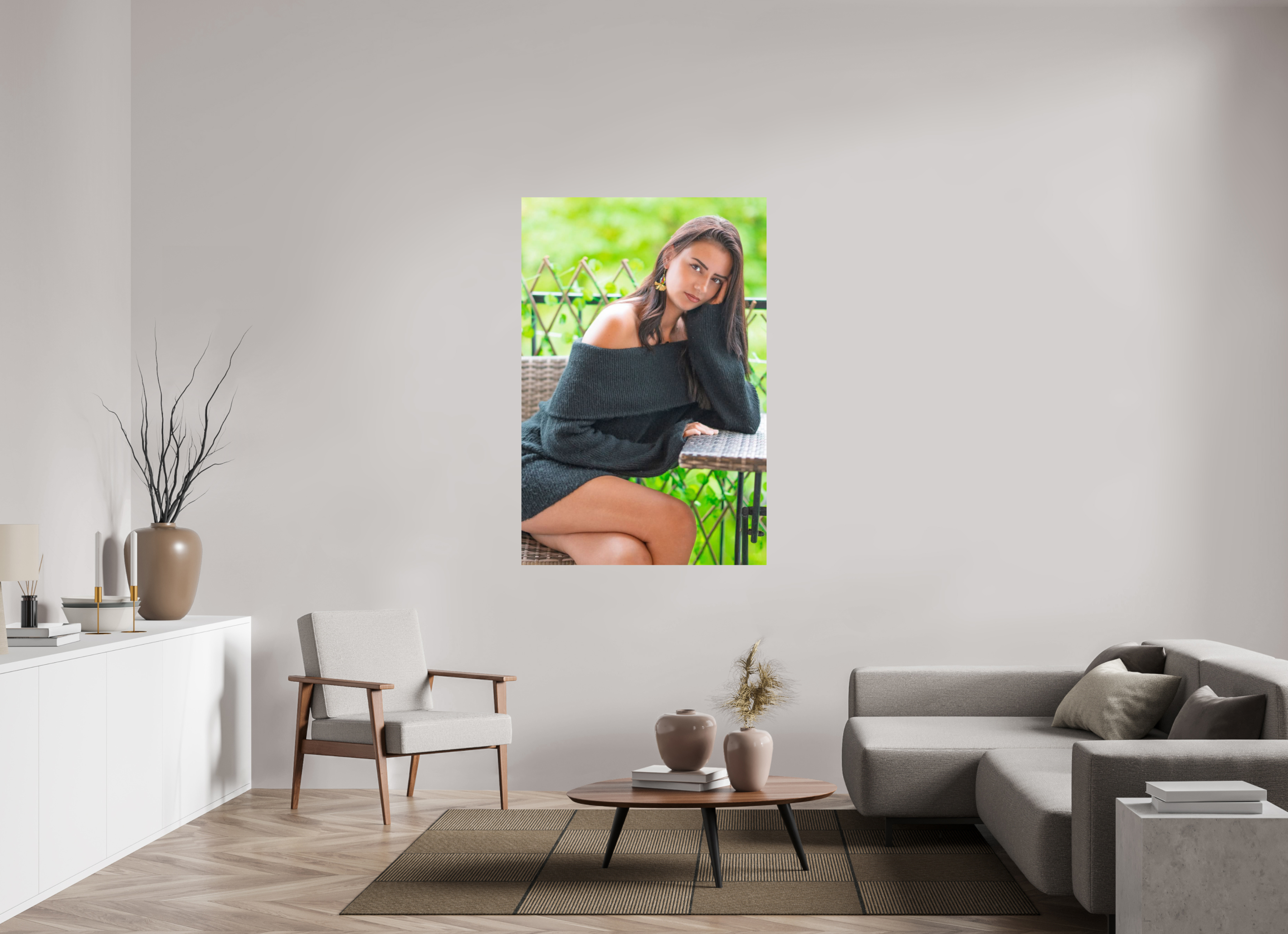 100 x 150 cm, Diego De la Fuintes Le Regard Pensif