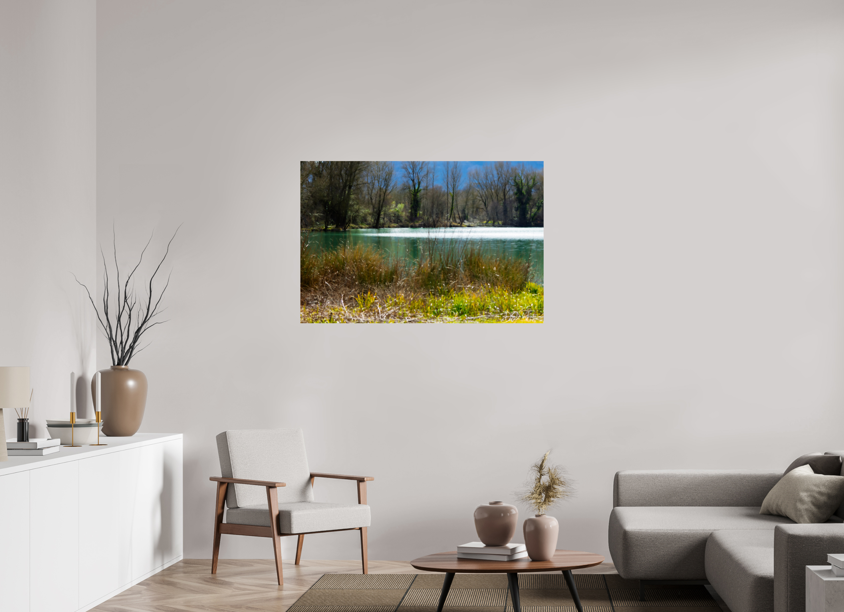 120 x 80 cm, Diego De la Fuintes Lac vert