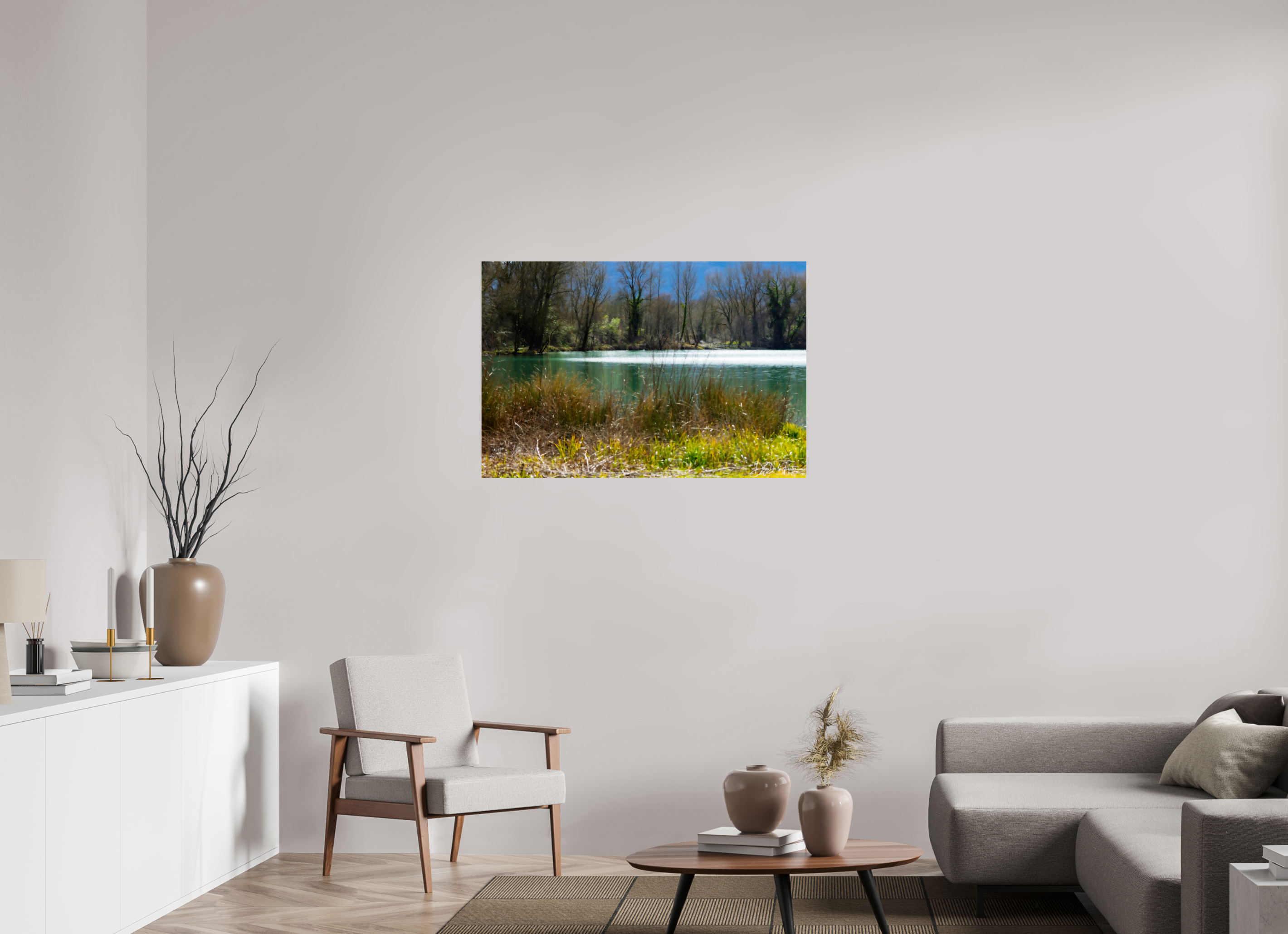 105 x 70 cm, Diego De la Fuintes Lac vert